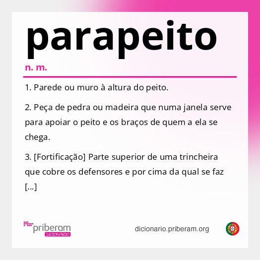 Significado de parapeito