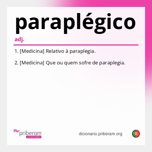 Significado de paraplégico