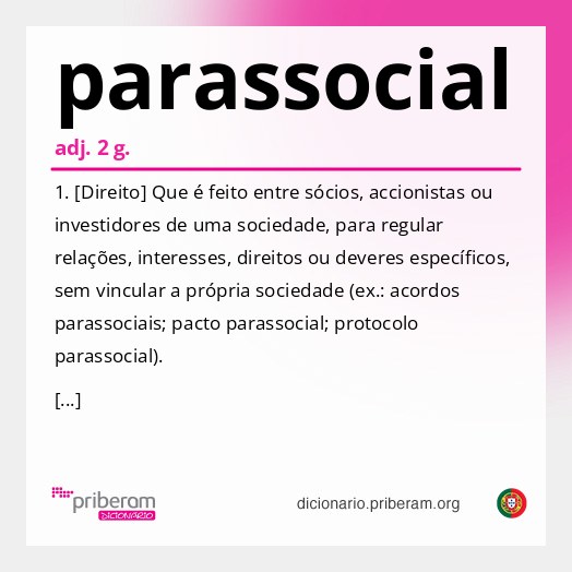Significado de parassocial