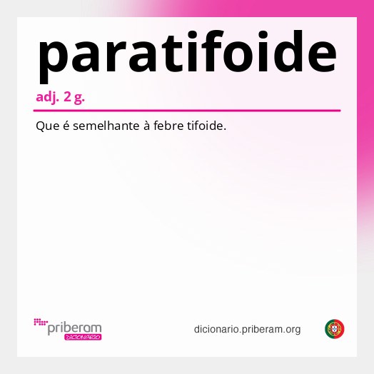 Significado de paratifoide