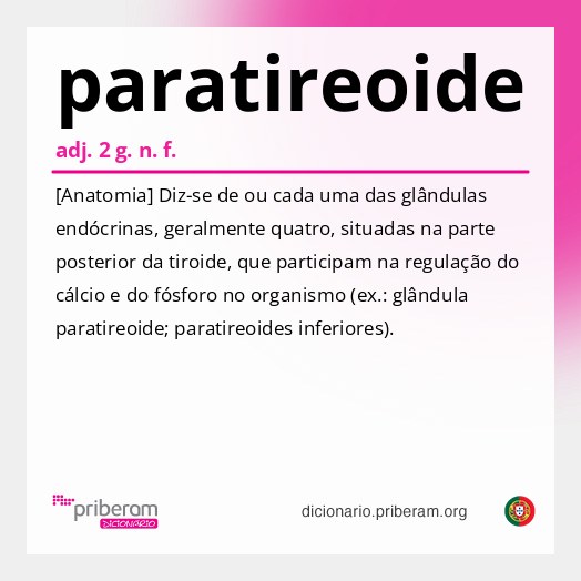 Significado de paratireoide