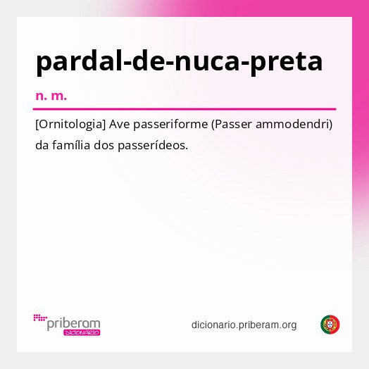 Significado de pardal-de-nuca-preta