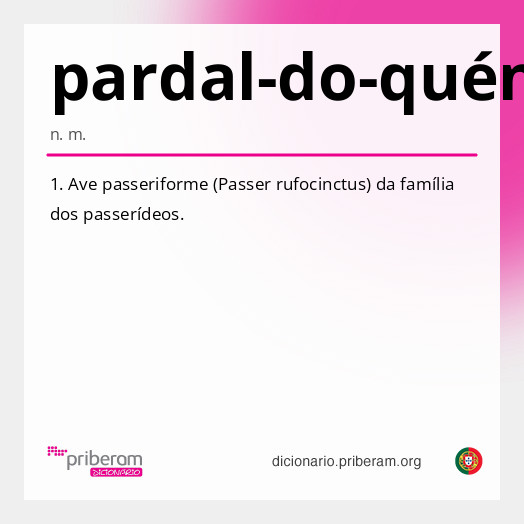 Significado de pardal-do-quénia