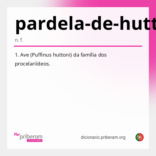 Significado de pardela-de-hutton