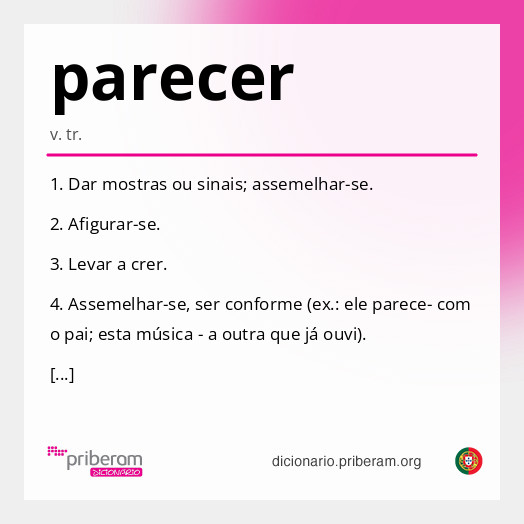 Significado de parecer