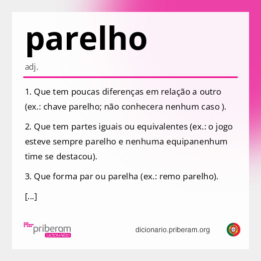 Significado de parelho