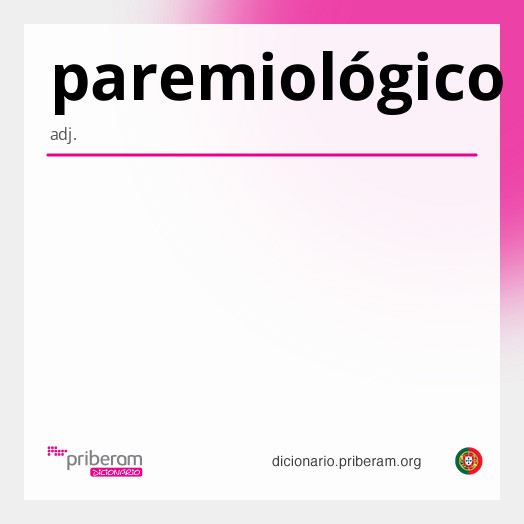 Significado de paremiológico