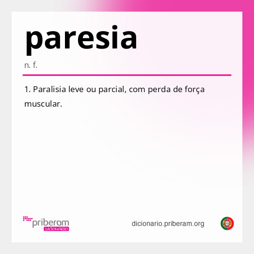 Significado de paresia