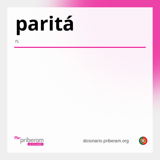 Significado de paritá