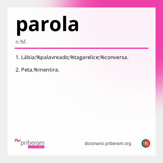 Significado de parola
