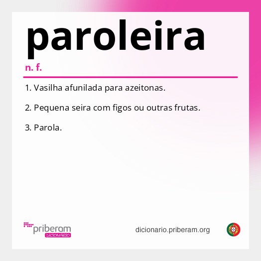 Significado de paroleira