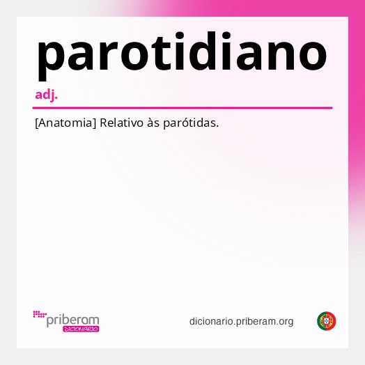 Significado de parotidiano