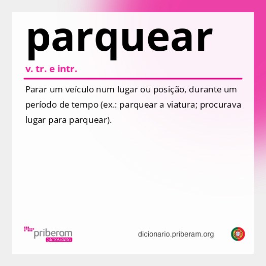 Significado de parquear