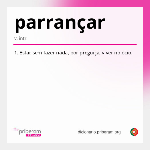 Significado de parrançar
