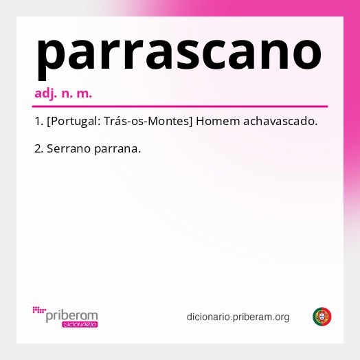 Significado de parrascano