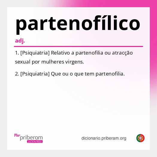Significado de partenofílico