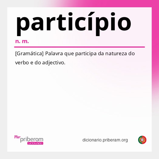 Significado de particípio