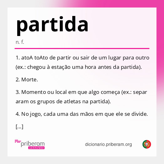 Significado de partida