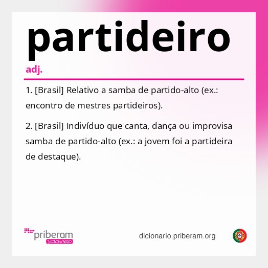 Significado de partideiro