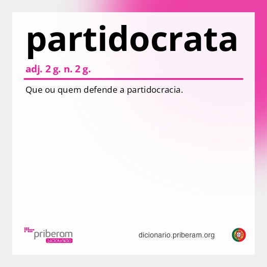 Significado de partidocrata