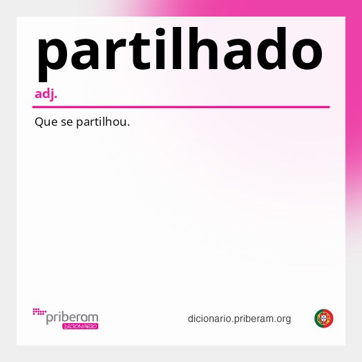 Significado de partilhado