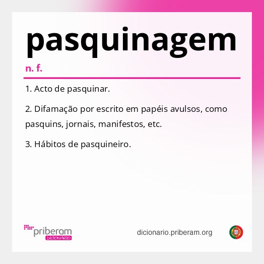Significado de pasquinagem