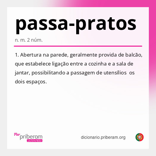 Significado de passa-pratos
