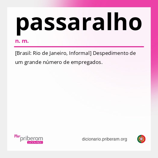 Significado de passaralho