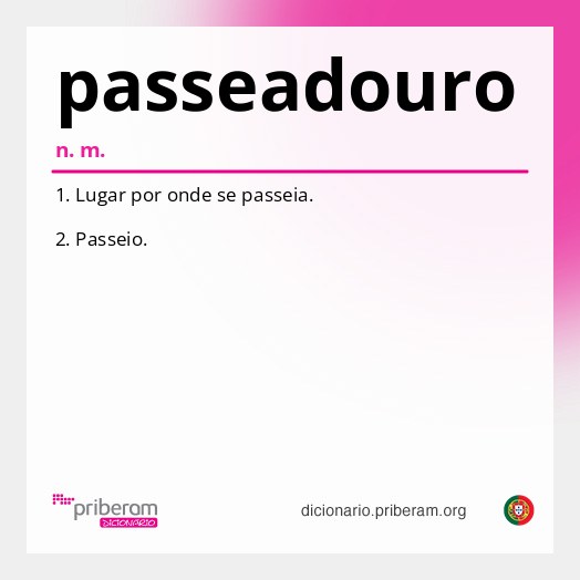 Significado de passeadouro