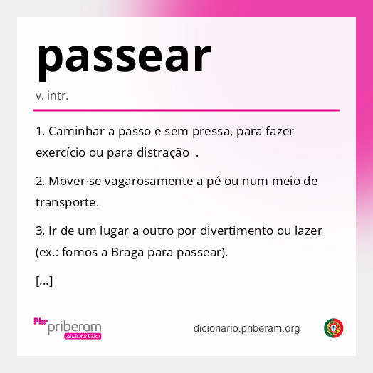 Significado de passear