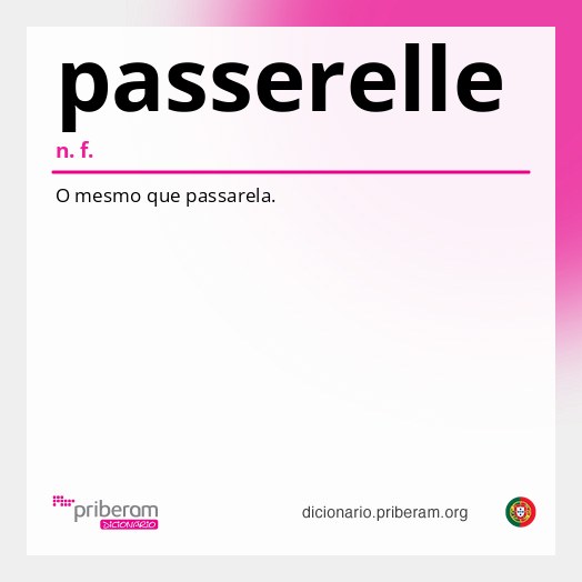 Significado de passerelle