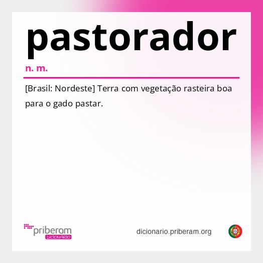 Significado de pastorador