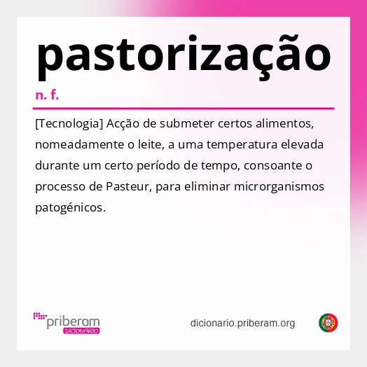 Significado de pastorização