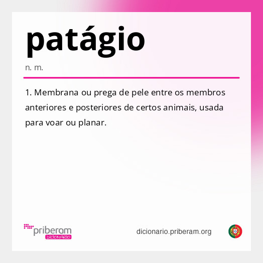 Significado de patágio