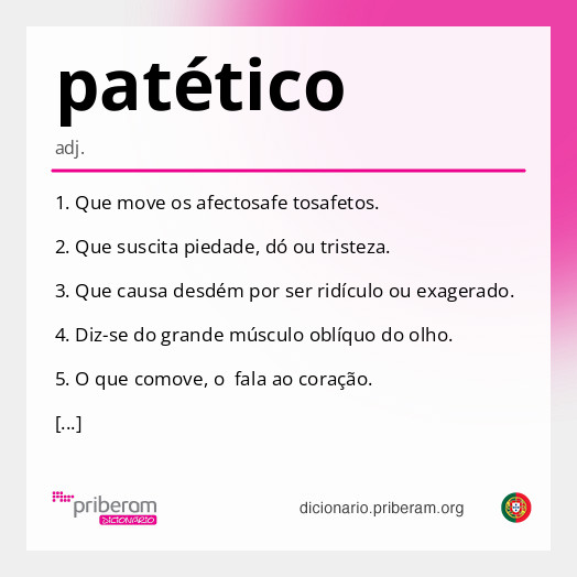 Significado de patético