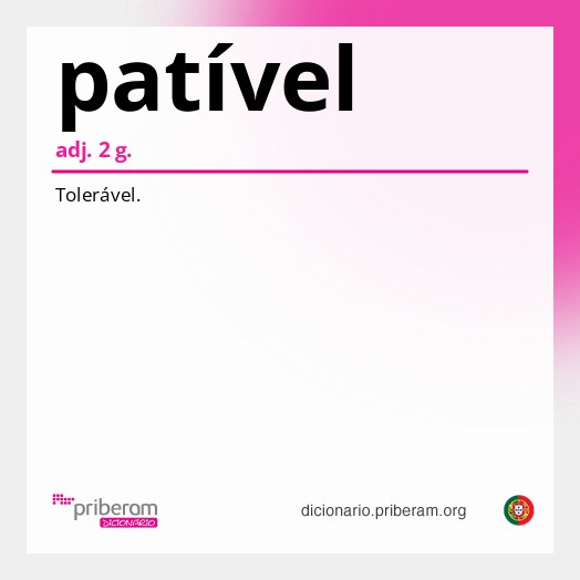 Significado de patível