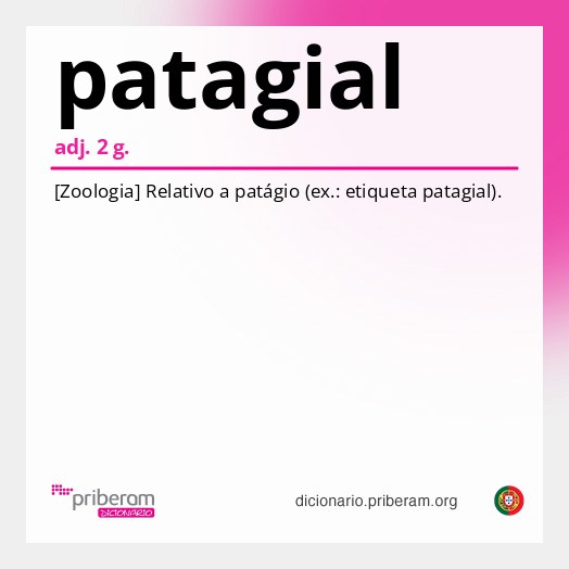 Significado de patagial