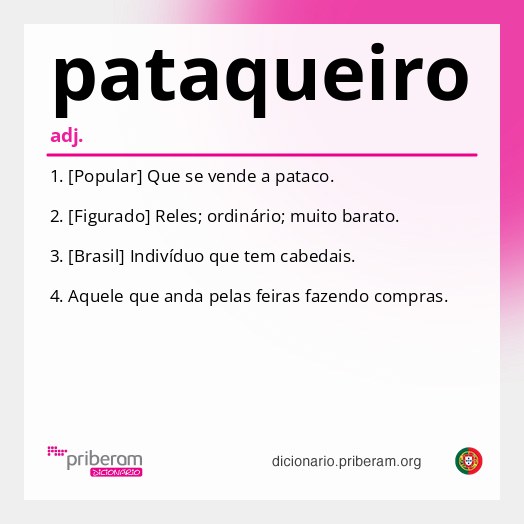 Significado de pataqueiro
