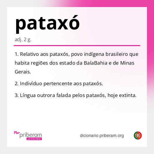 Significado de pataxó
