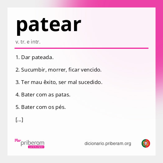 Significado de patear