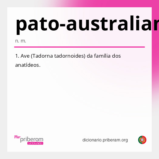 Significado de pato-australiano