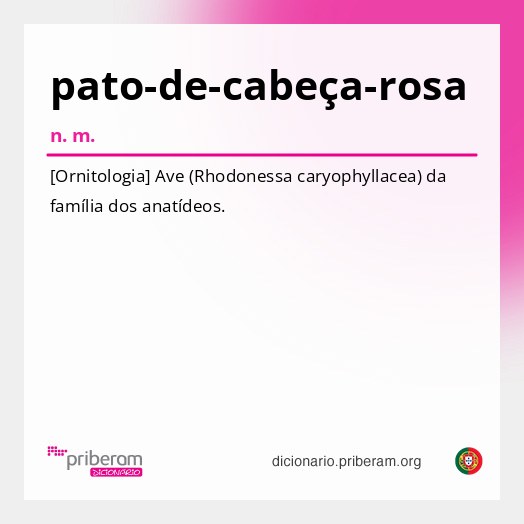 Significado de pato-de-cabeça-rosa