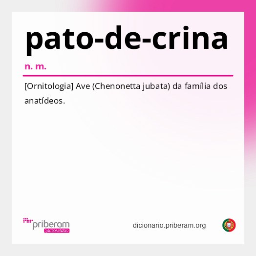 Significado de pato-de-crina