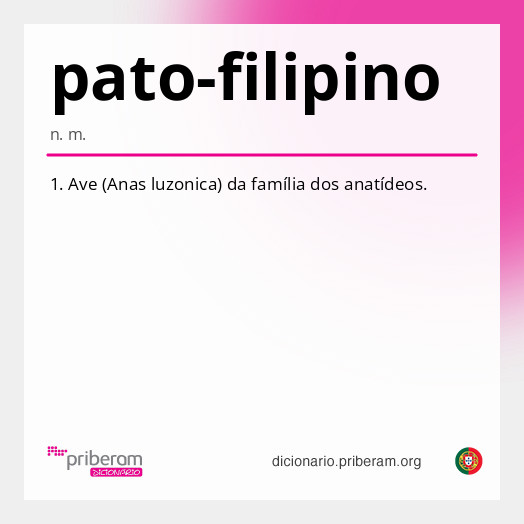 Significado de pato-filipino