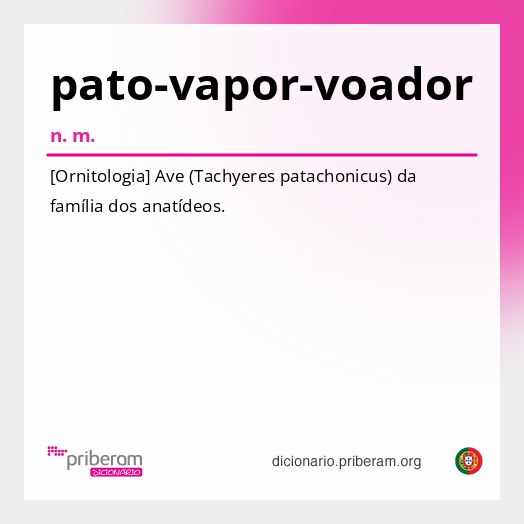 Significado de pato-vapor-voador