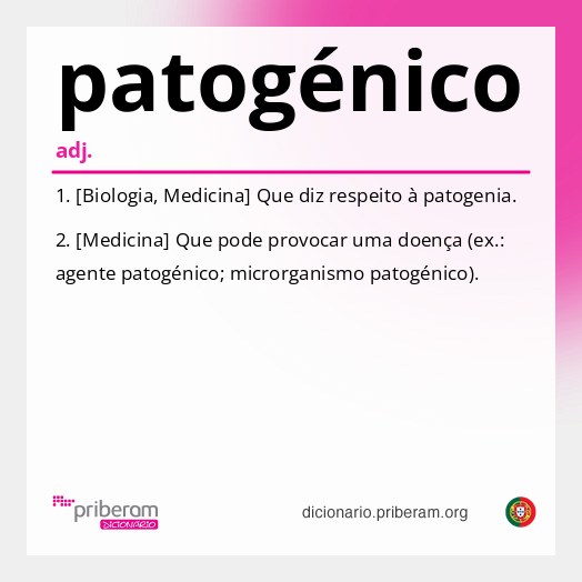 Significado de patogénico