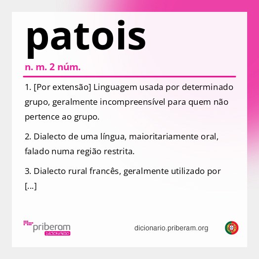 Significado de patois