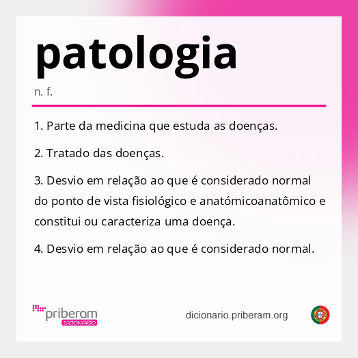 Significado de patologia