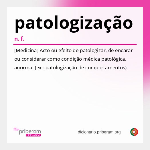 Significado de patologização