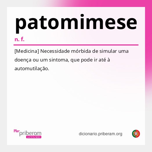 Significado de patomimese